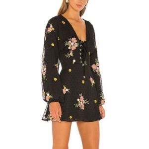 ⬇️ MAJORELLE Anette Floral Long Sleeve Mini Dress Size Small